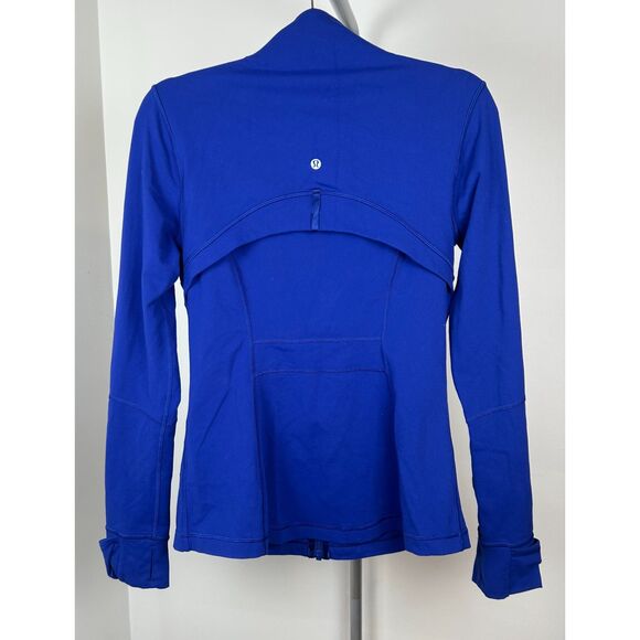Lululemon Define Jacket Womens 10 Blue Full Zip Slim Fit Thumbholes Athleisure - Picture 2 of 4
